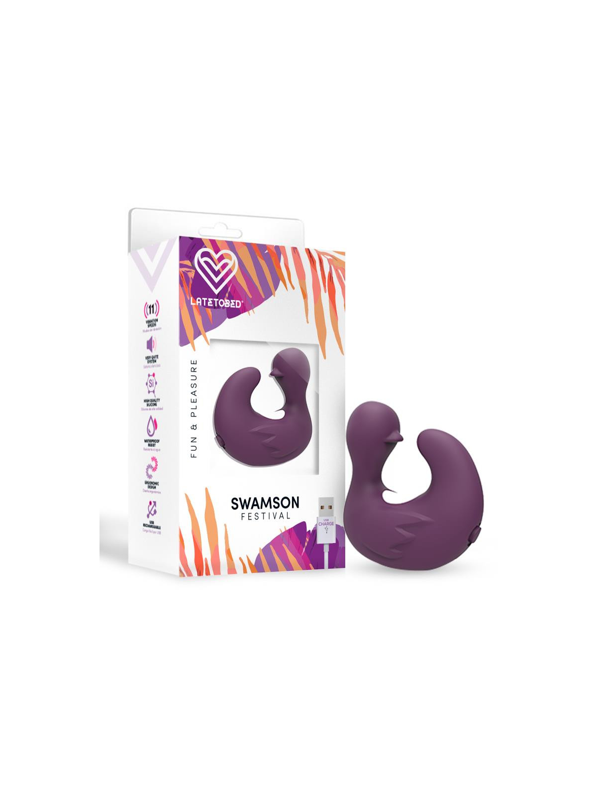 Swamson Dedal Patito Estimulador USB Silicona Violet