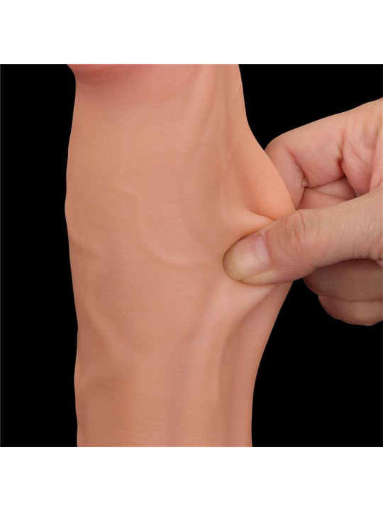 Dildo Dual Layer Piel Retractil 11.5