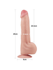 Dildo Dual Layer Piel Retractil 11.5
