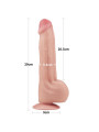 Dildo Dual Layer Piel Retractil 11.5