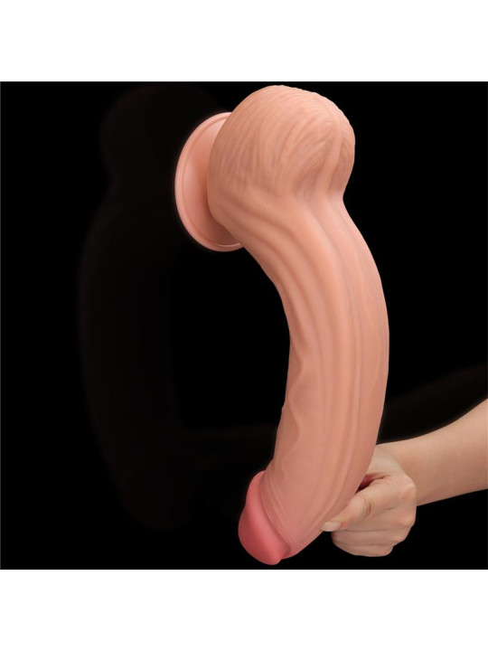 Dildo Dual Layer Piel Retractil 12