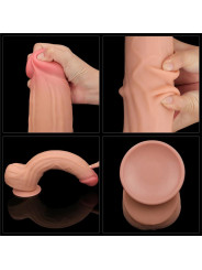 Dildo Dual Layer Piel Retractil 12