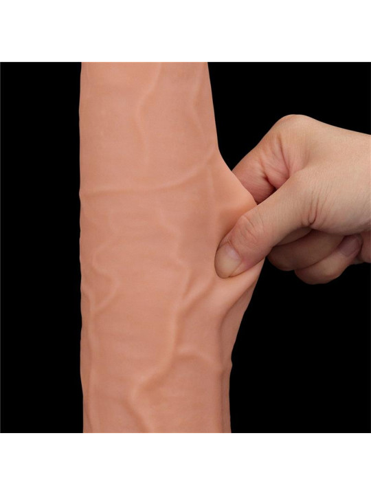 Dildo Dual Layer Piel Retractil 13.5