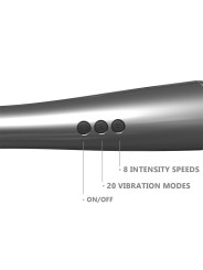 Graphity Wand Masajeador High-Tech Súper Potente Inalámbrico USB Color Grafito Silicona