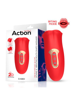 Ember Masajeador Forma Boca con Lameteo y Vibración USB Silicona