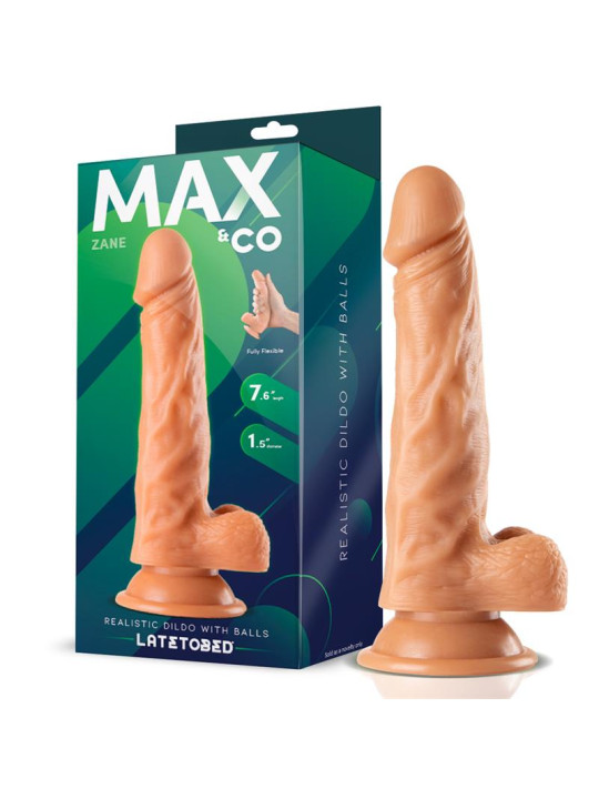 Zane Dildo Realista con Testículos Natural 7,6 - 19.5 cm