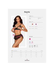 Heartia Set de 3 Piezas Negro