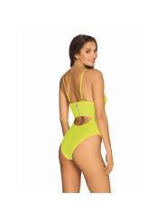 Neonia Bodysuit con Cremallera Amarillo Neón