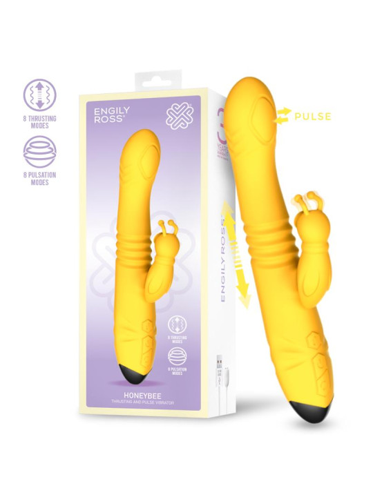 Honeybee Vibrador con Thrusting y Pulsación