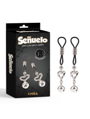 Señuelo Pinzas para Pezones Corazon con Cascabel