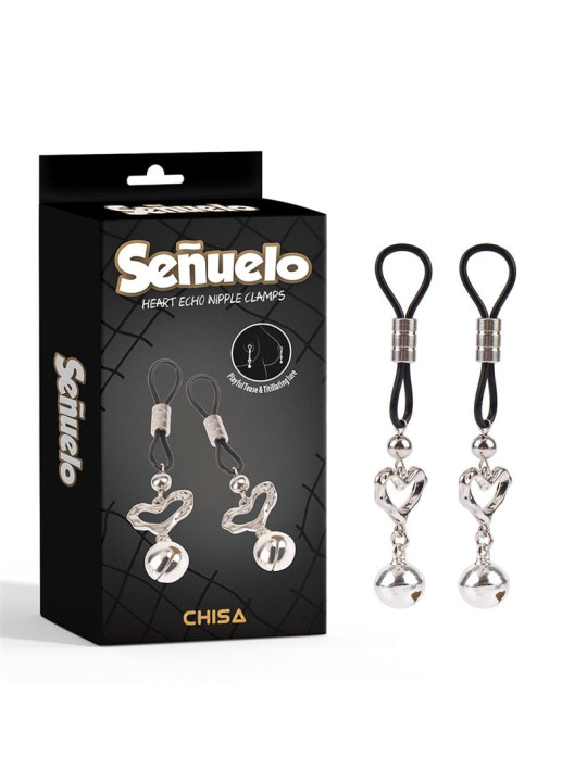 Señuelo Pinzas para Pezones Corazon con Cascabel