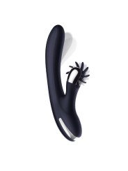 Darkspace Vibrador con Lenguas Rotadora y Movimiento Finger Azul