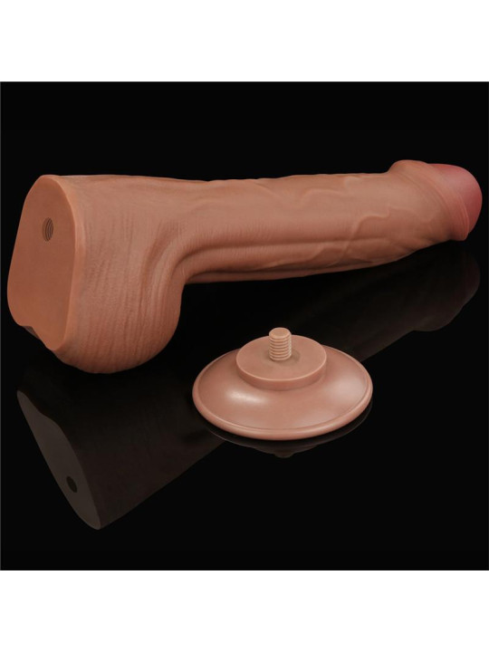 Dildo Dual Density Piel Desizante Retractil 11.5