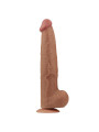 Dildo Dual Density Piel Deslizante Retractil 13.5