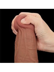 Dildo Dual Density Piel Deslizante Retractil 13.5