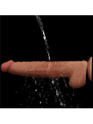 Dildo Dual Density Piel Deslizante Retractil 13.5