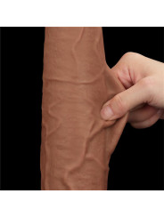 Dildo Dual Density Piel Deslizante Retractil 13.5