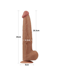 Dildo Dual Density Piel Deslizante Retractil 13.5