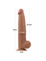 Dildo Dual Density Piel Deslizante Retractil 13.5
