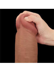 Dildo Dual Density Piel Deslizante Retractil 14