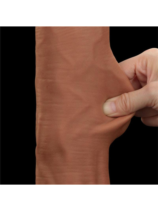 Dildo Dual Density Piel Deslizante Retractil 14