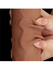 Dildo Dual Density Piel Deslizante Retractil 14