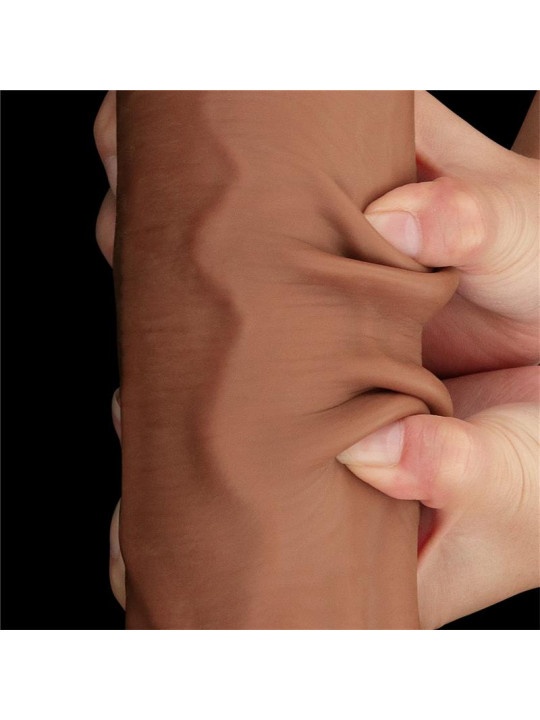 Dildo Dual Density Piel Deslizante Retractil 14