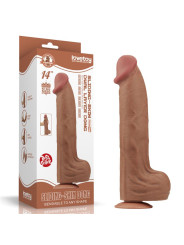 Dildo Dual Density Piel Deslizante Retractil 14