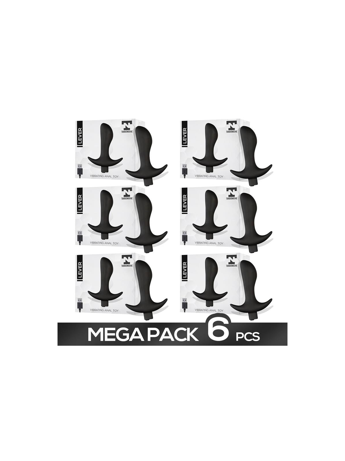 Pack de 6 Lever Plug Anal con Vibracion