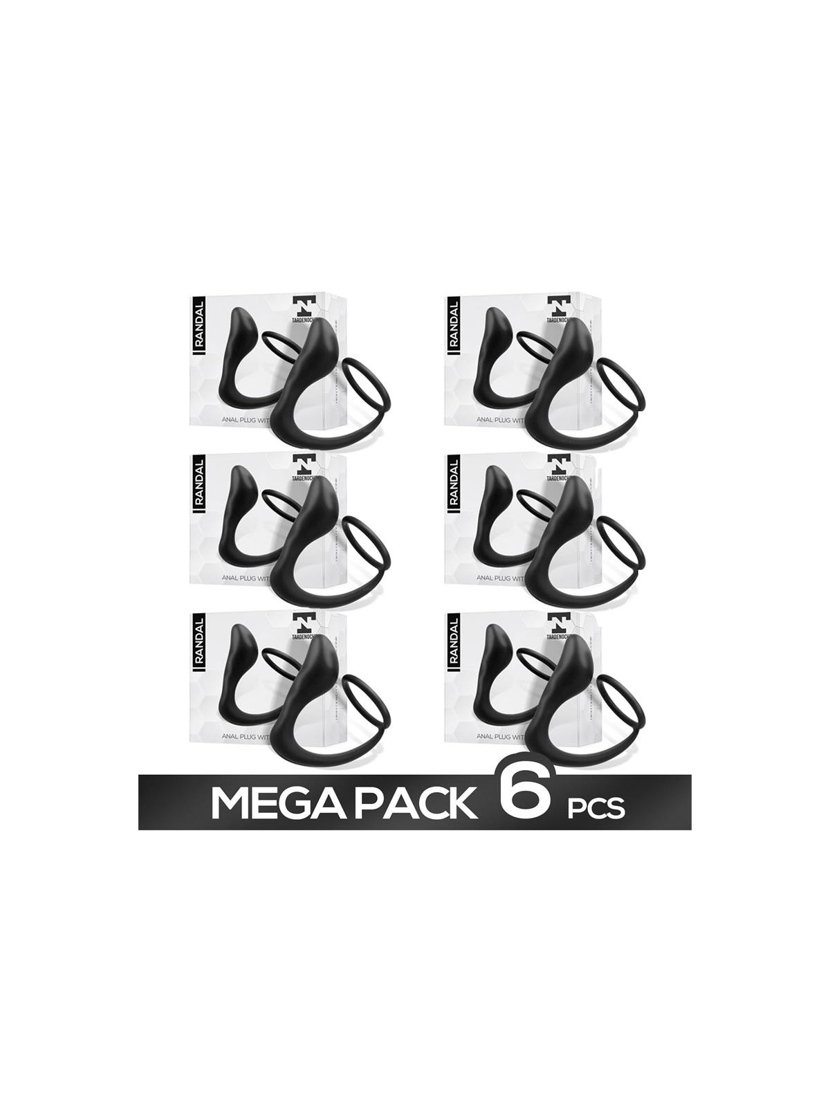 Pack de 6 Randal Plug Anal con Anillo para el Pene