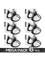 Pack de 6 Randal Plug Anal con Anillo para el Pene