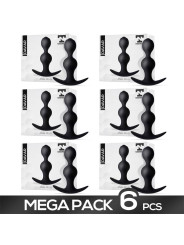 Pack de 6 Davar Plug Anal de Silicona