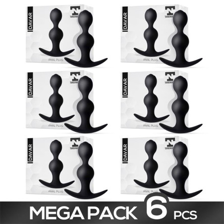 Pack de 6 Davar Plug Anal de Silicona