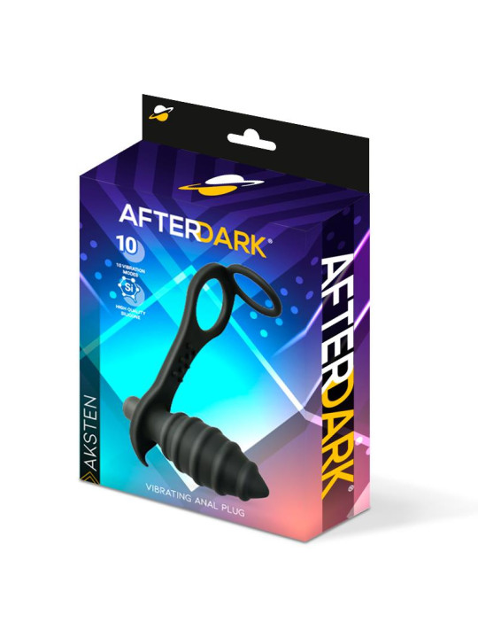 Aksten Plug Anal con Vibración y Anillo para Testículos