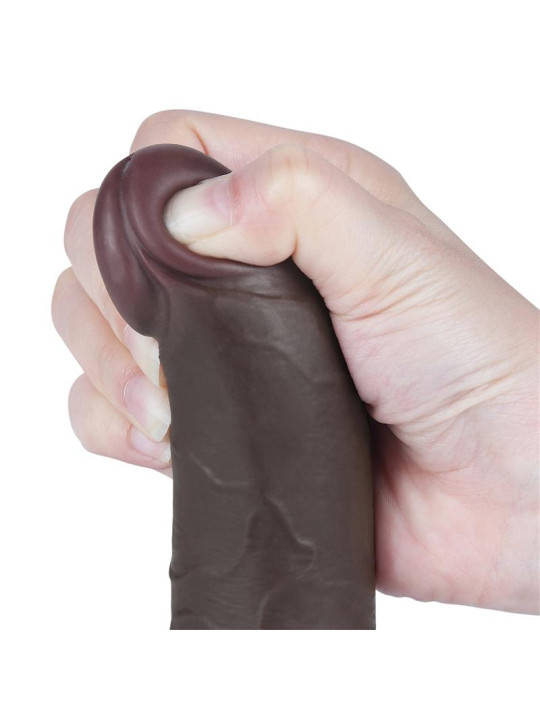 Dildo Dual Layer Piel Deslizante Retractil 7.5