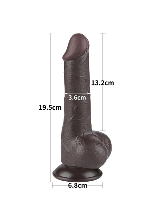 Dildo Dual Layer Piel Deslizante Retractil 7.5