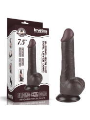 Dildo Dual Layer Piel Deslizante Retractil 7.5