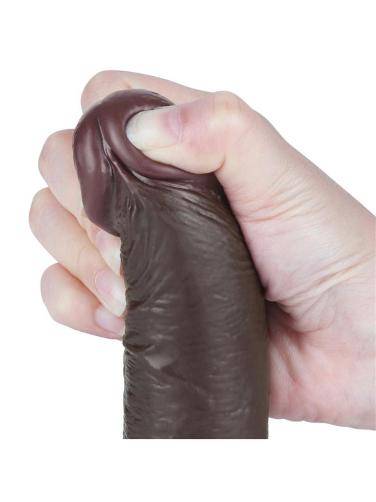Dildo Dual Layer Piel Deslizante Retractil 7.5