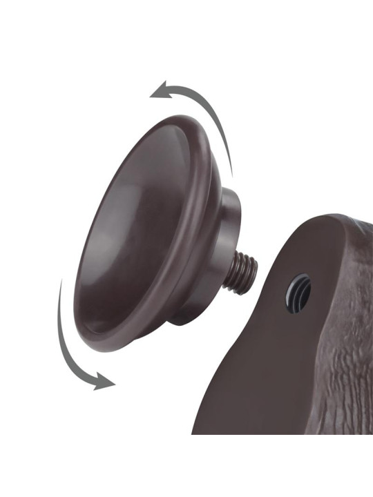 Dildo Dual Layer Piel Deslizante Retractil 7.5