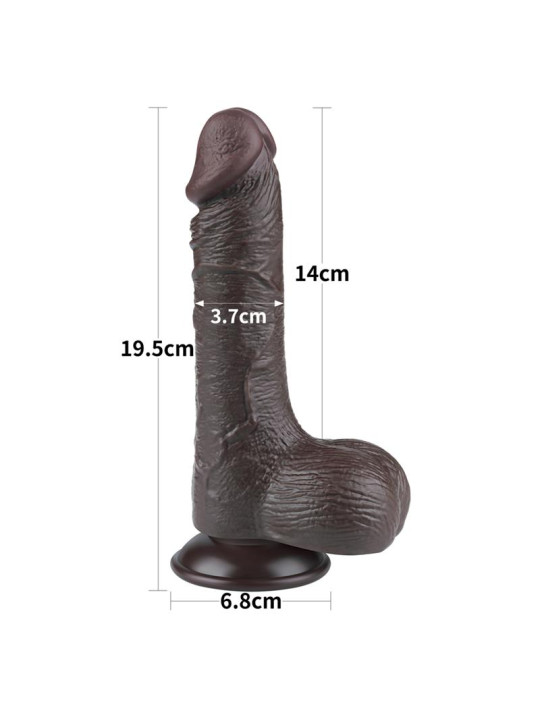 Dildo Dual Layer Piel Deslizante Retractil 7.5