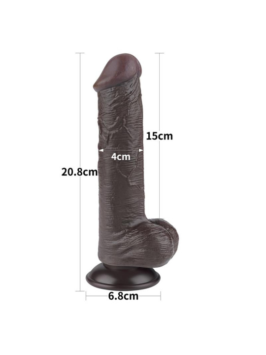 Dildo Dual Layer Piel Deslizante Retractil 8