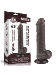 Dildo Dual Layer Piel Deslizante Retractil 8