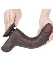 Dildo Dual Density Piel Deslizante Retractil 8.5