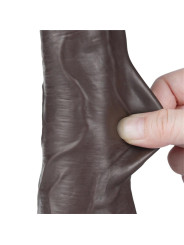 Dildo Dual Density Piel Deslizante Retractil 8.5