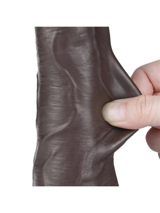 Dildo Dual Density Piel Deslizante Retractil 8.5