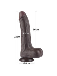 Dildo Dual Density Piel Deslizante Retractil 8.5