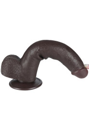 Dildo Dual Density Piel Deslizante Retractil 9