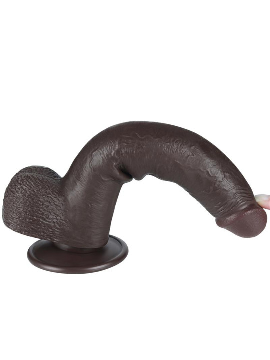 Dildo Dual Density Piel Deslizante Retractil 9