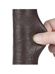 Dildo Dual Density Piel Deslizante Retractil 9