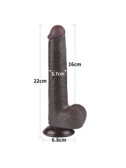 Dildo Dual Density Piel Deslizante Retractil 9